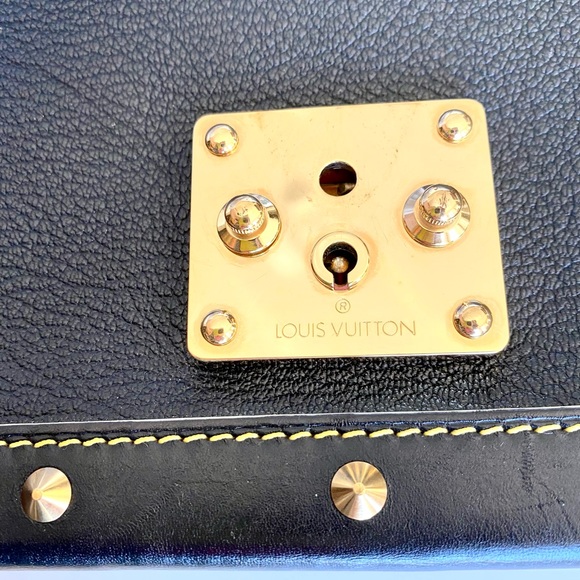 LOUIS VUITTON BLACK SUHALI LEATHER LE TALENTUEX BAG - Picture 11 of 14